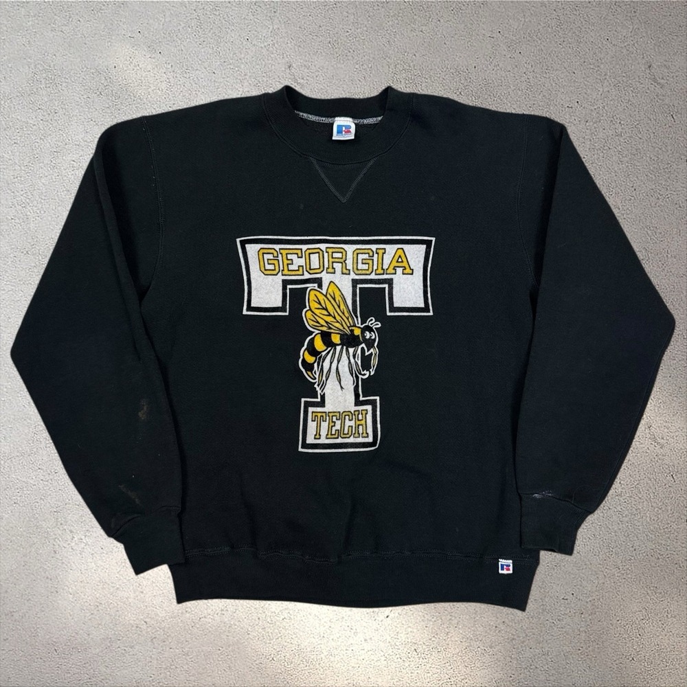 Vintage Georgia Tech‎ Russell Athletic Sweatshirt Size Medium USA 80s